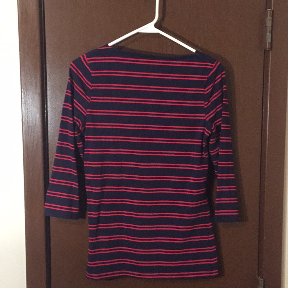 Striped 3/4 sleeve shirt